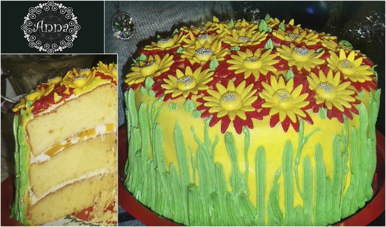 Торт с фруктами