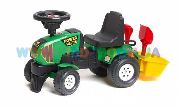 Детский трактор-каталка Power Master с прицепом Falk