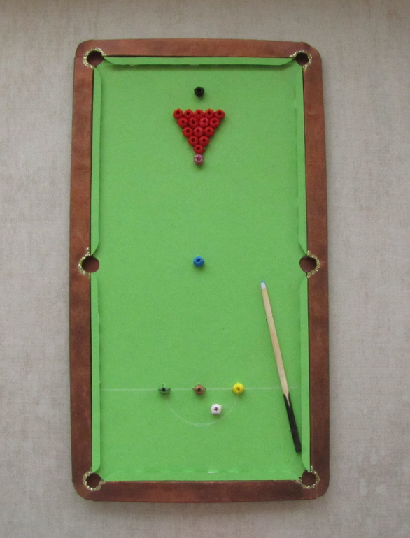 Макет 3D бильярдного стола для мужского фотоальбома