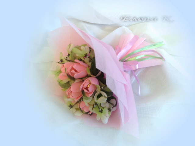 Мои первые ручные букетики и первый заказ