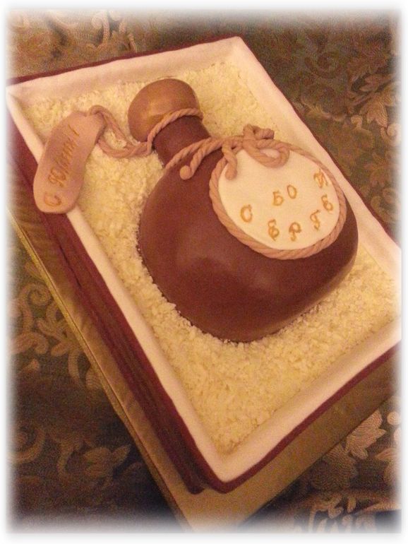 Ящик с бутылкой на юбилей