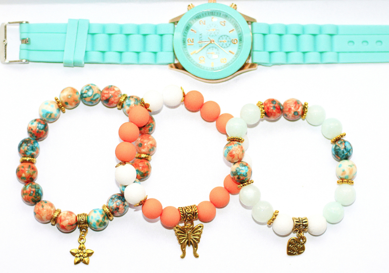 Комплект с часами "Краски лета"