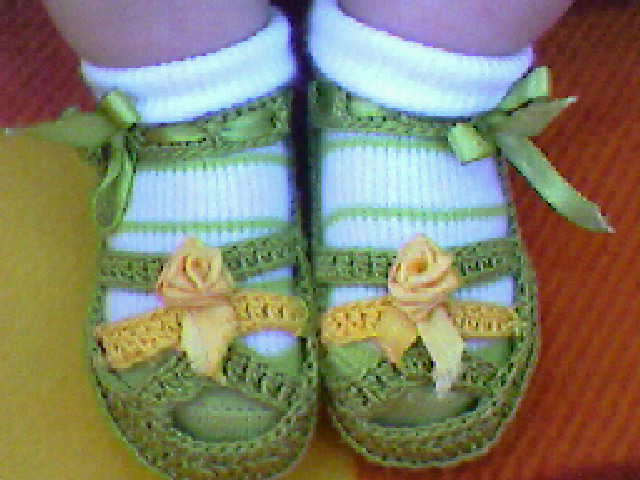 Моя вязанная обувь для деток