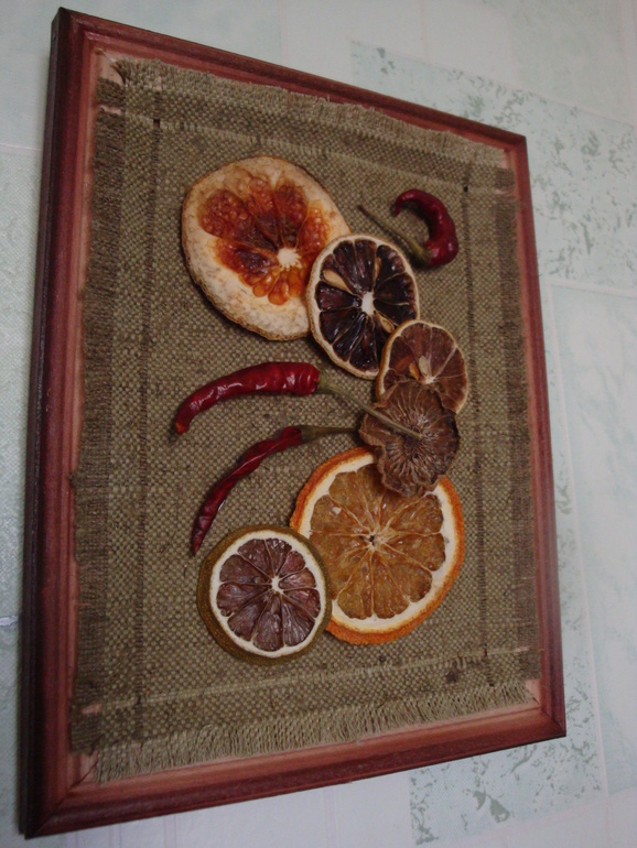 Объемное панно из ягод и фруктов своими руками /МК Настенное панно для кухни своими руками