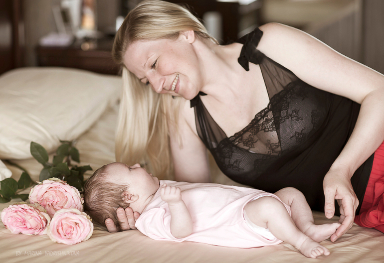 Таня, Саша, Денис и малышка Лерочка