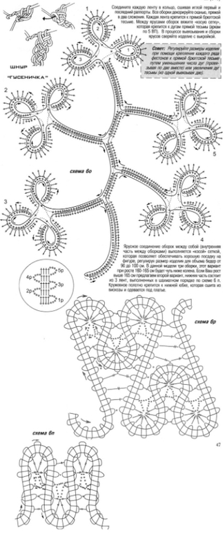 Кружевное свадебное платье крючком