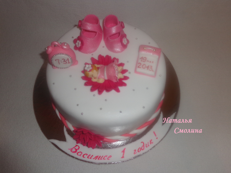 Торт на годик девочке