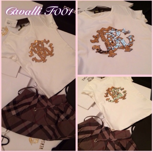 Футболка Roberto Cavalli  и юбочка Burberry на 2 и 4 годика