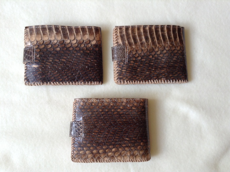 Портмоне из натуральной кожи питона