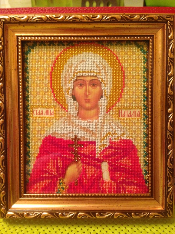 Вышивки ювелирный бисер иконы 962