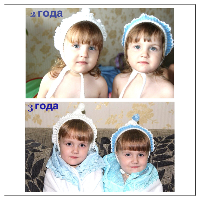 Божене и Таис 3 года.