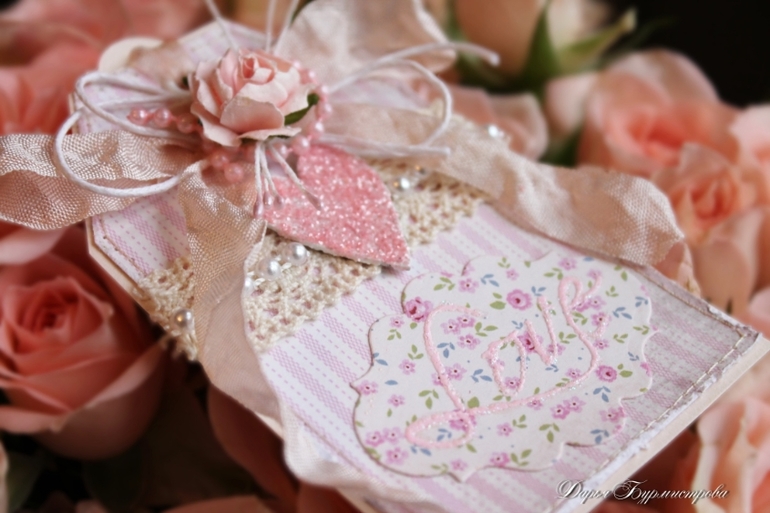 Открытка Ландыши + теги-валентинки