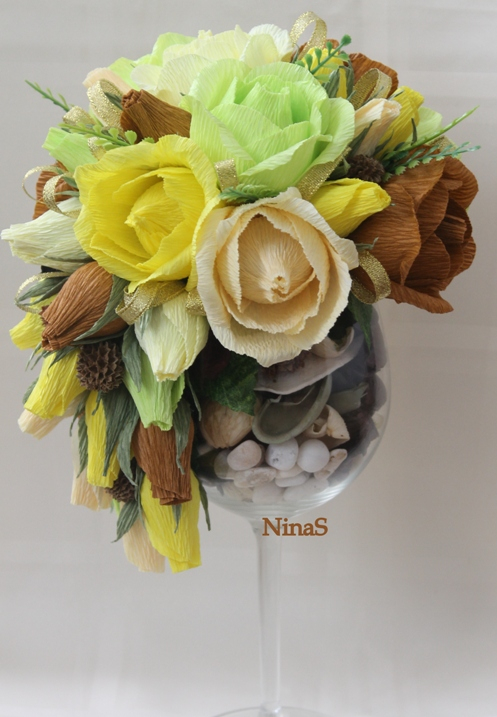 Композиция на бокале "Лесная нимфа"