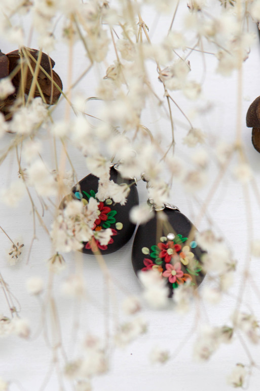 серьги из полимерной глины