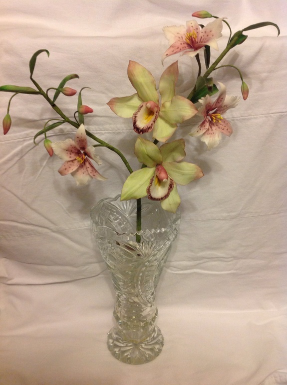 Мои первые цветочки с курсов Анны Галич(вел Георгес Галич)!