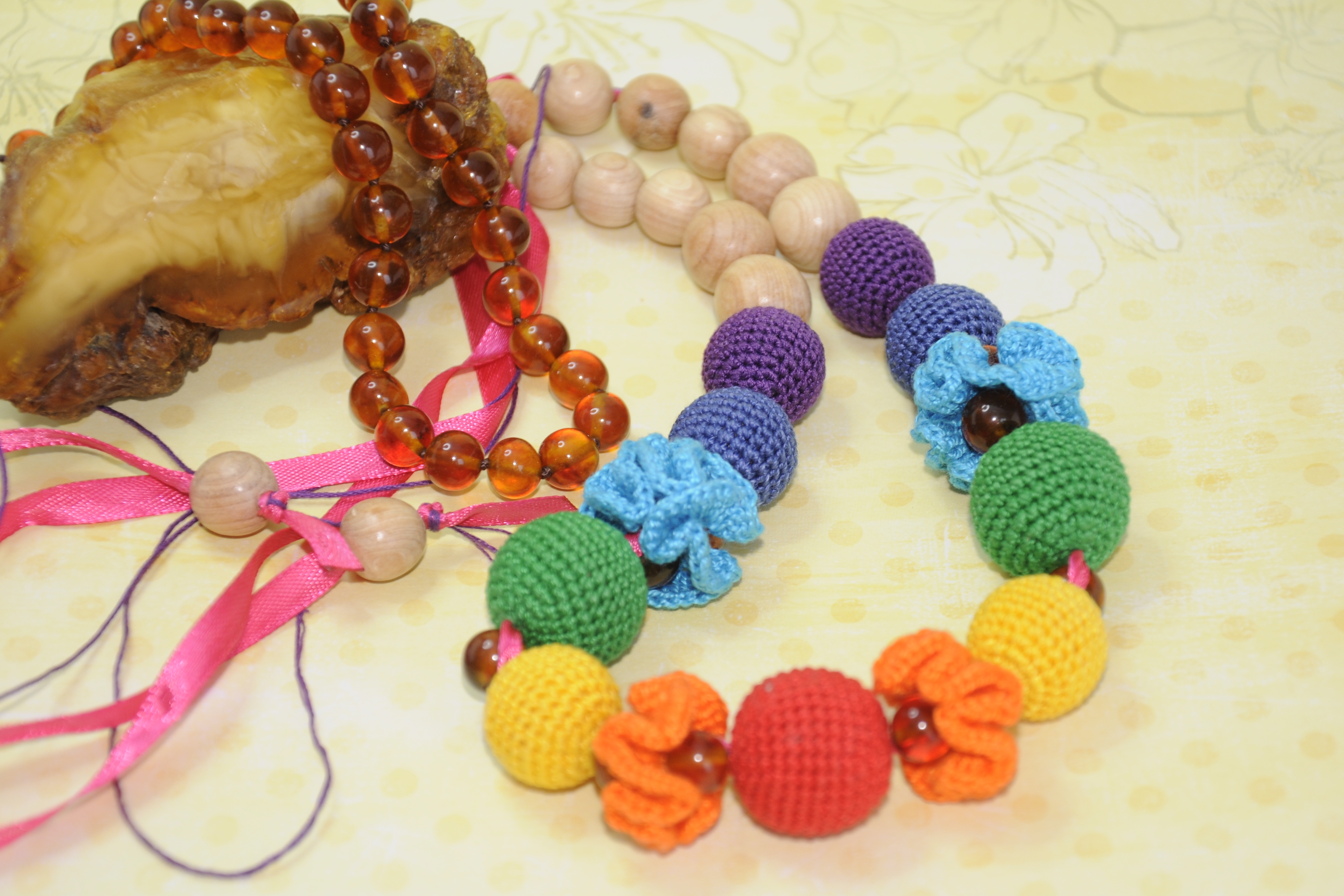 Слингобусы "Янтарная радуга"