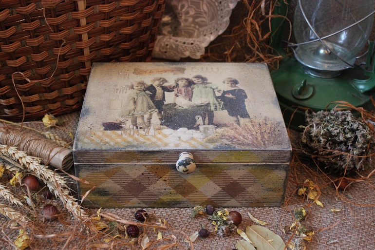 Шкатулка "Соломенная пасха"