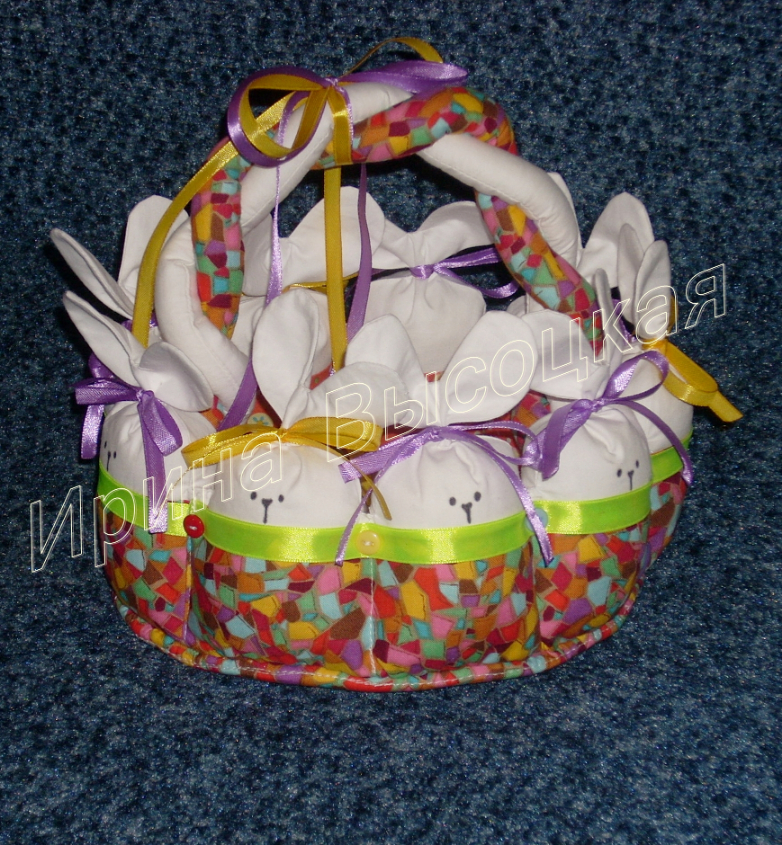 Пасхальная корзиночка " зайчата".