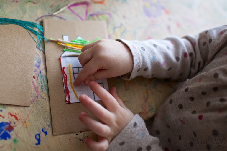 Аппликация нитками