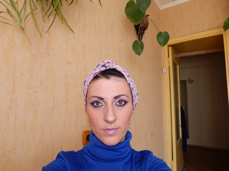 Сиреневый макияж в стиле " Арабский"