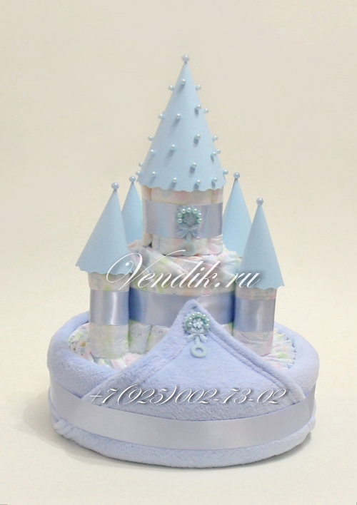 Торт из подгузников Замок для принцессы