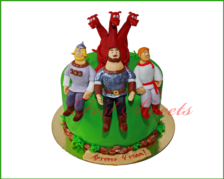 Торт три богатыря и змей горыноч