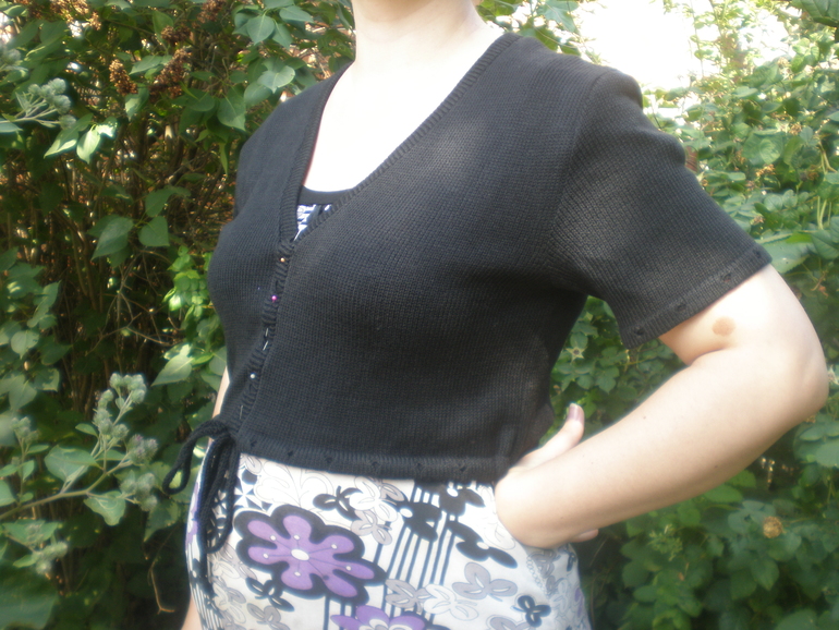 кофта-болеро на мое растущее пузико.