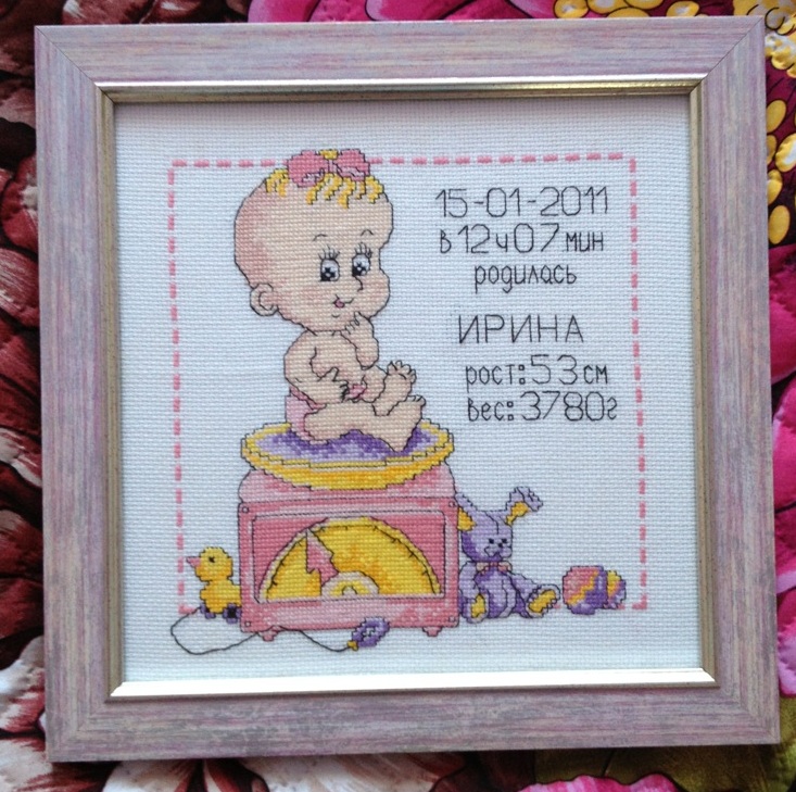 Метрика для девочки (оформленная)