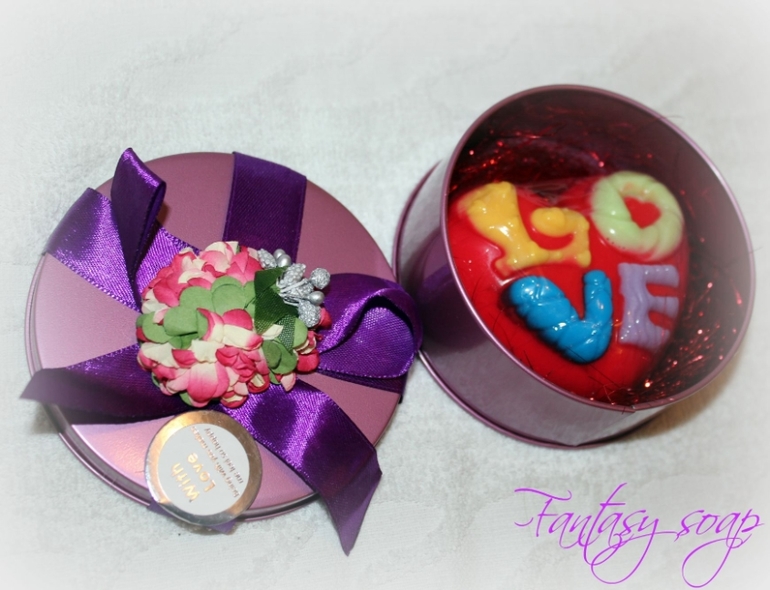 Мыло ручной работы ко Дню Влюблённых