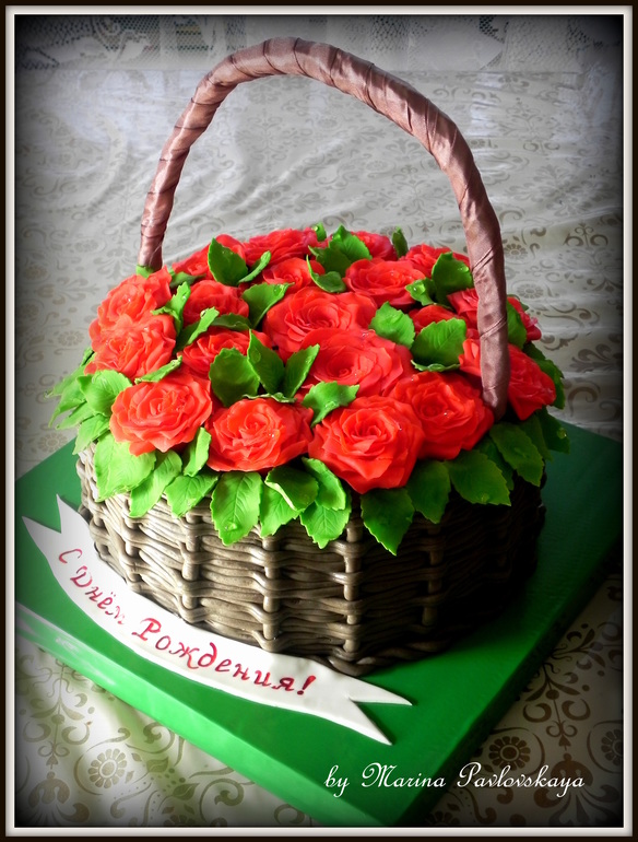 Корзина роз