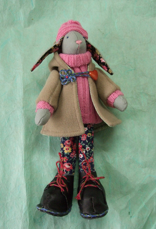 Зимний тильдозайка.