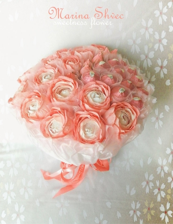 Букетик из конфет "Ванильное небо"