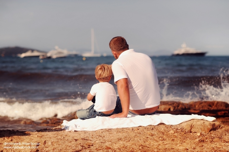 Семейная съемка во Франции, пляж Сен-Тропе, лето 2013