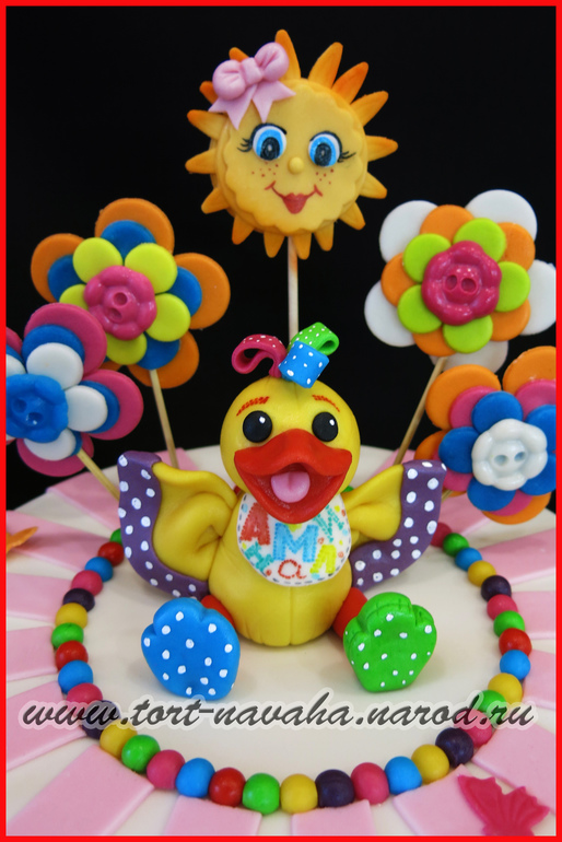 Детский торт с  утенком