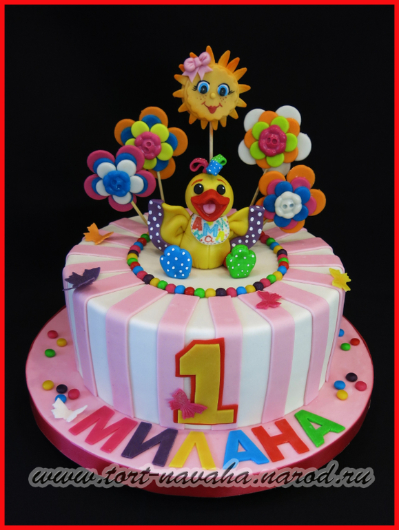Детский торт с  утенком