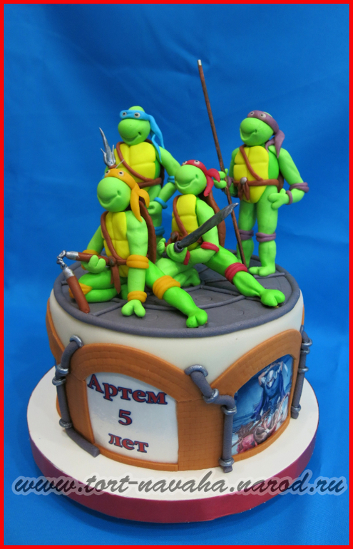 Торты "Монстер хай", "Фиксики", "Черепашки нинзя"