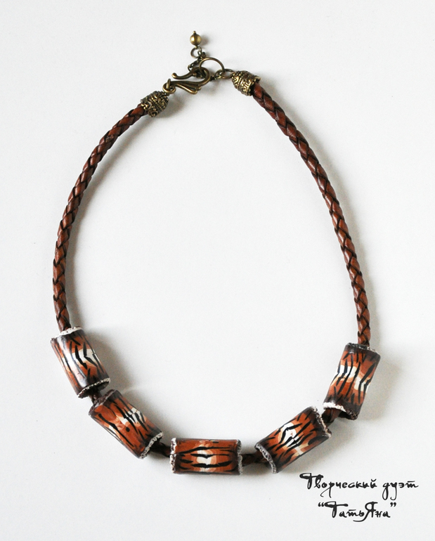Бусы и серьги "Немо" и Тигровые бусы