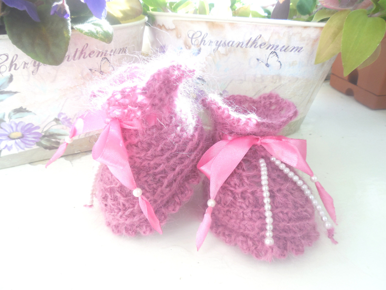 Пинетки для новорожденной принцессы