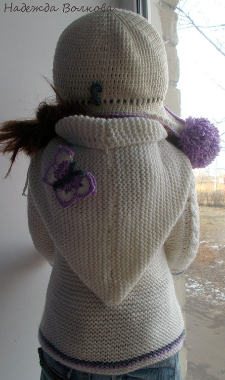 Жакет Дюффел, вариация для девочки