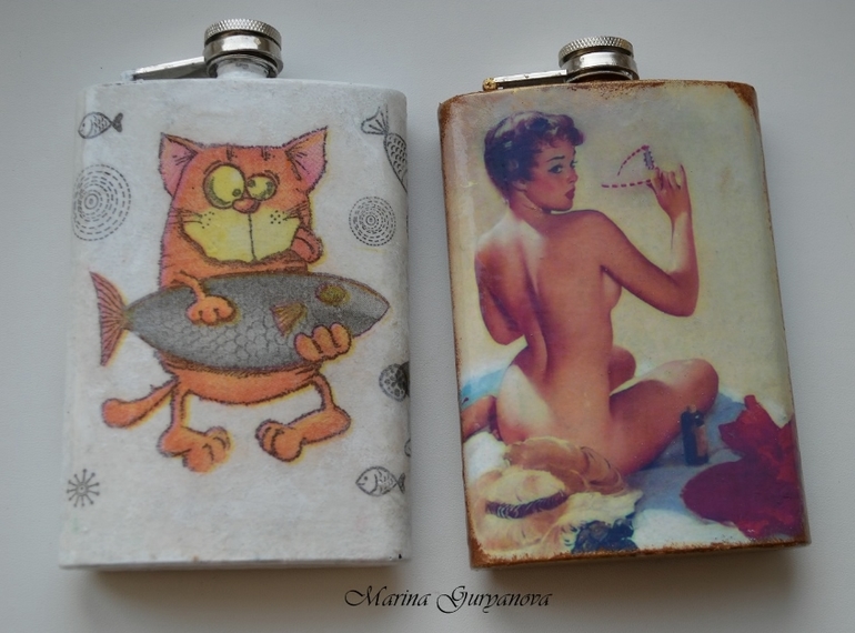 Выставлю свои фляжки, которые уже добрались до своей обладательницы