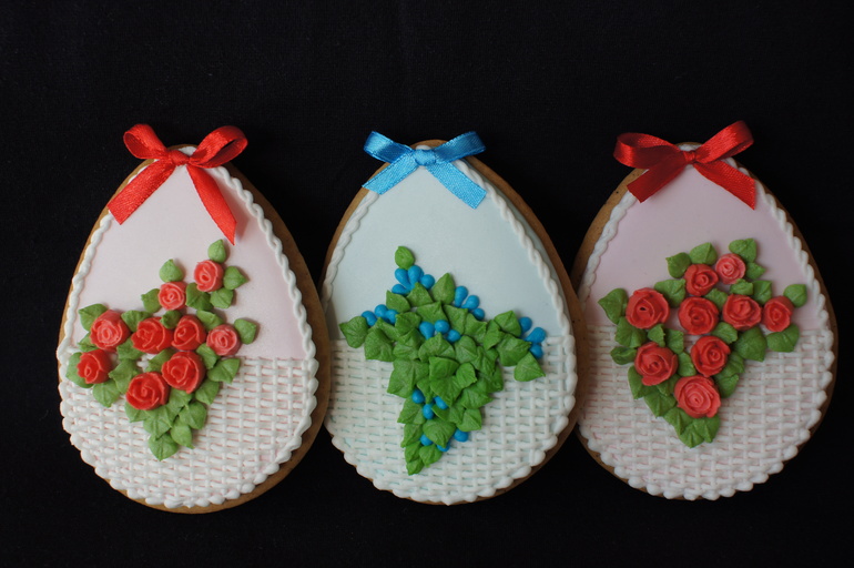 Пряники "Корзиночки с цветами"