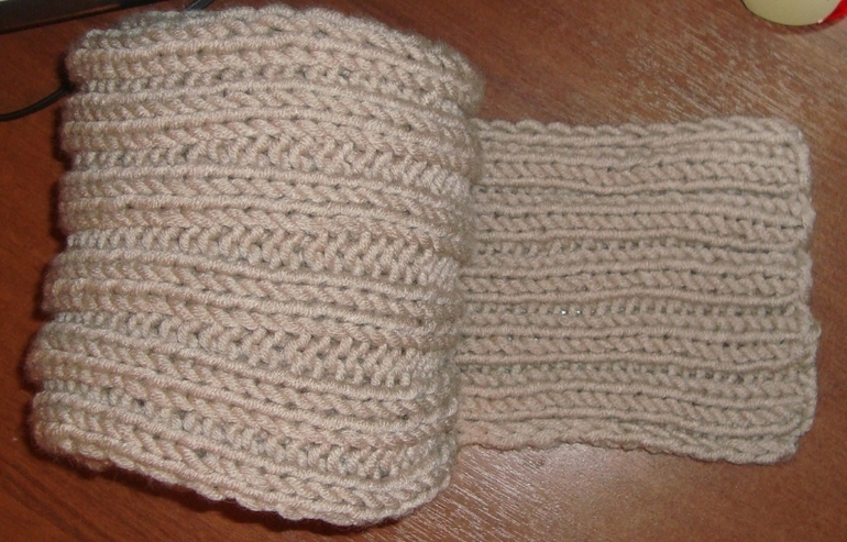 Шапочка зайка и шарф мужской (160см)