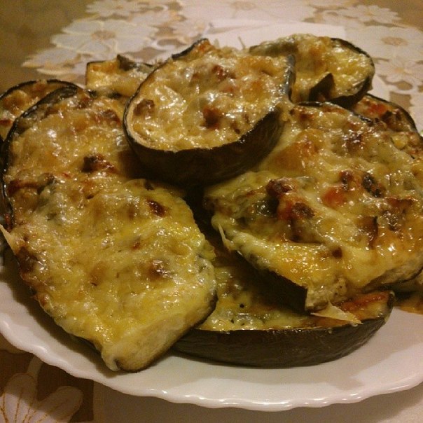 Баклажанные лодочки , очень нравятся сыну