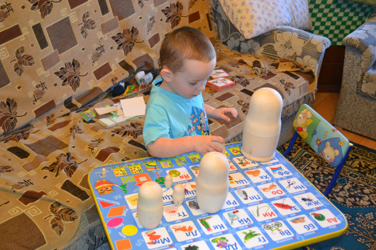 Наши развивающие занятия в 2 года