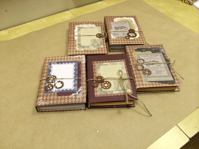 Фотоотчет с МК по мужскому блокноту.