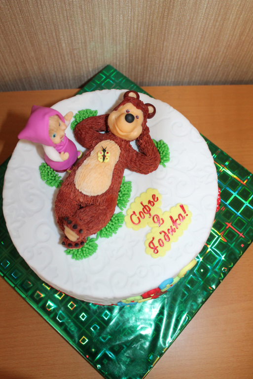 Торт Маша и медведь.