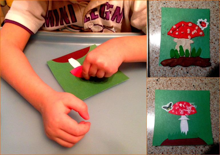 Наши занятия: пластилин и аппликация