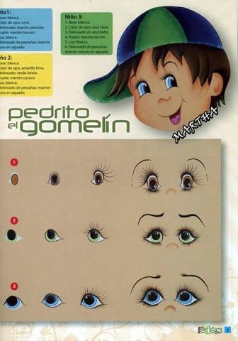 как рисовать глазки для кукол