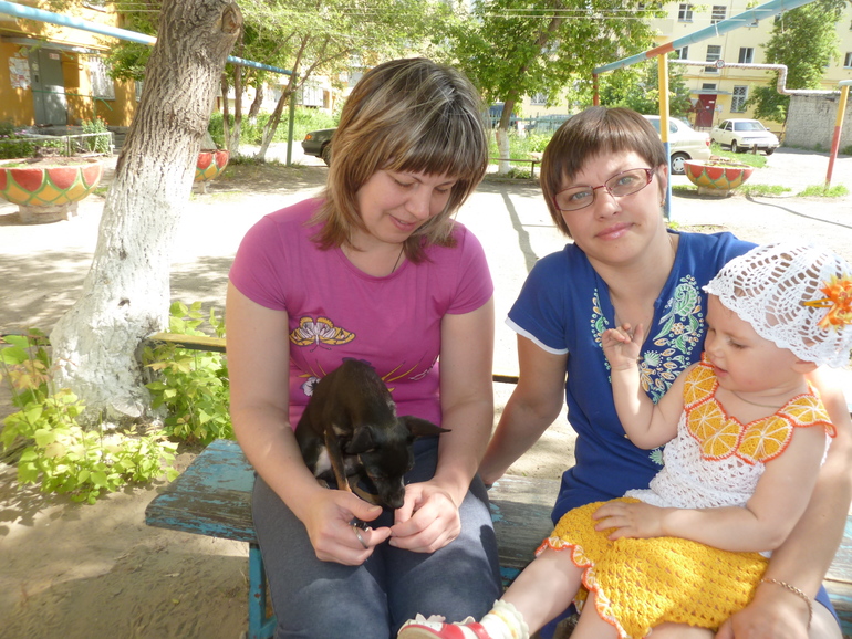 Мы вчера ходили в гости))