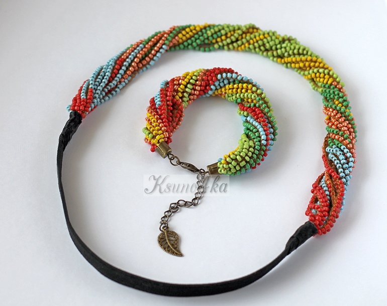 Комплект в стиле "Этно" (повязка для причёски в греческом стиле+браслет)